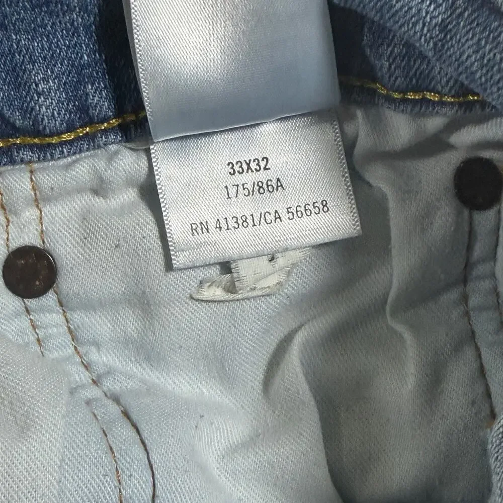 Polo Ralph Lauren Varick Slim Straight Jeans Mens 33x32 Light Blue Wash Stretch